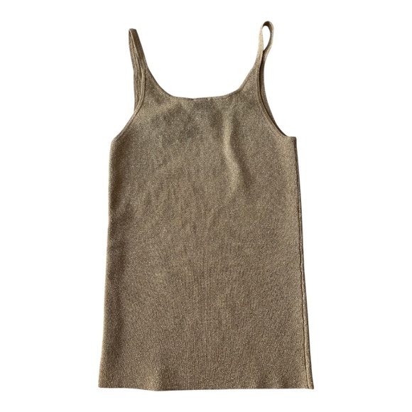 Y2K Vintage GAP Gold Shimmer Knit Sweater Top Size Small women's - Picture 9 of 15